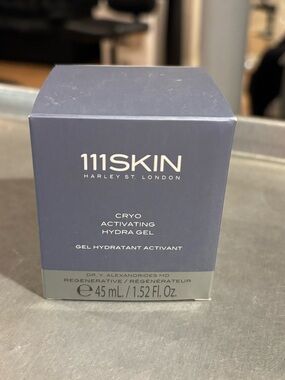 111SKIN Cryo Activating Hydra Gel - Navy and Silver Packaging